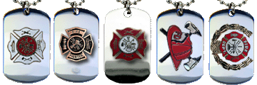 FireFighter Stainless Steel Dog Tags